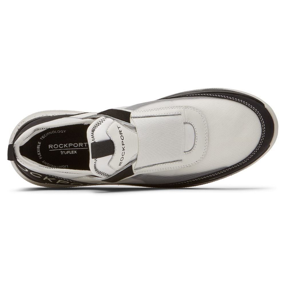 Rockport Singapore Mens Slip-On - truFLEX Hybrid Gore White/Black - SF6542387